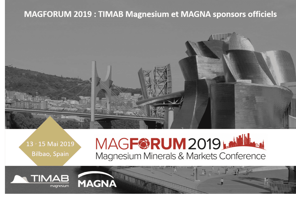 MAGFORUM 2019 sponsorisé par TIMAB Magnesium et MAGNA !