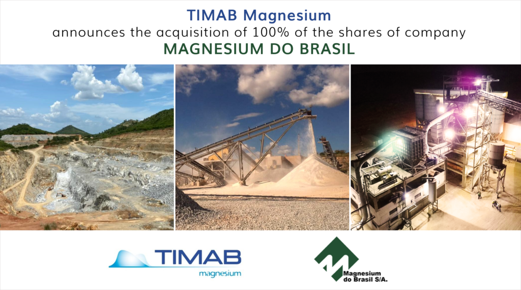 TIMAB MAGNESIUM ANNOUNCES THE ACQUISITION OF MAGNESIUM DO BRASIL