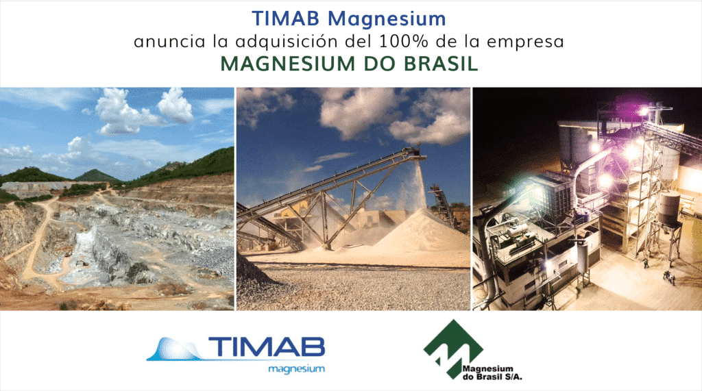 TIMAB MAGNESIUM ANUNCIA LA ADQUISICIÓN DE MAGNESIUM DO BRASIL ​